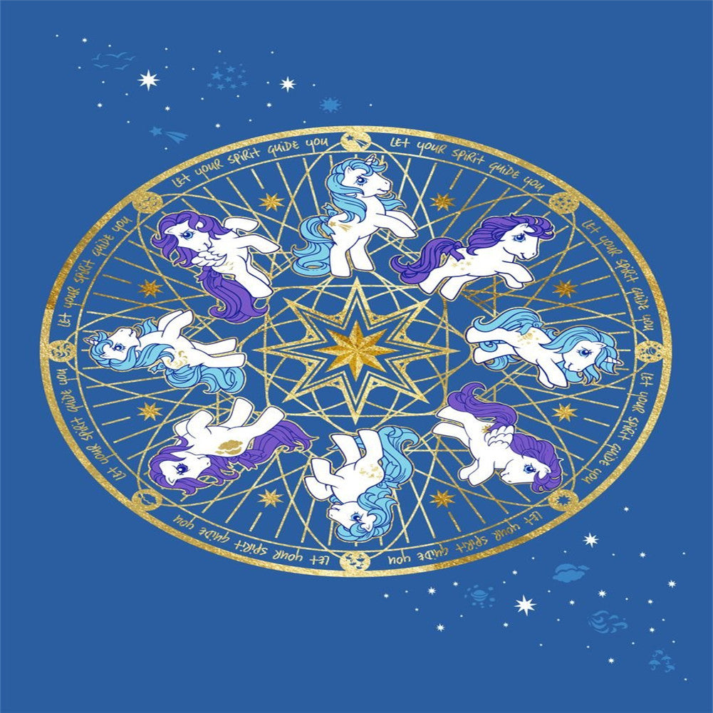 Rainbow White Horse - Full Round Drill Diamond Painting 30*40CM