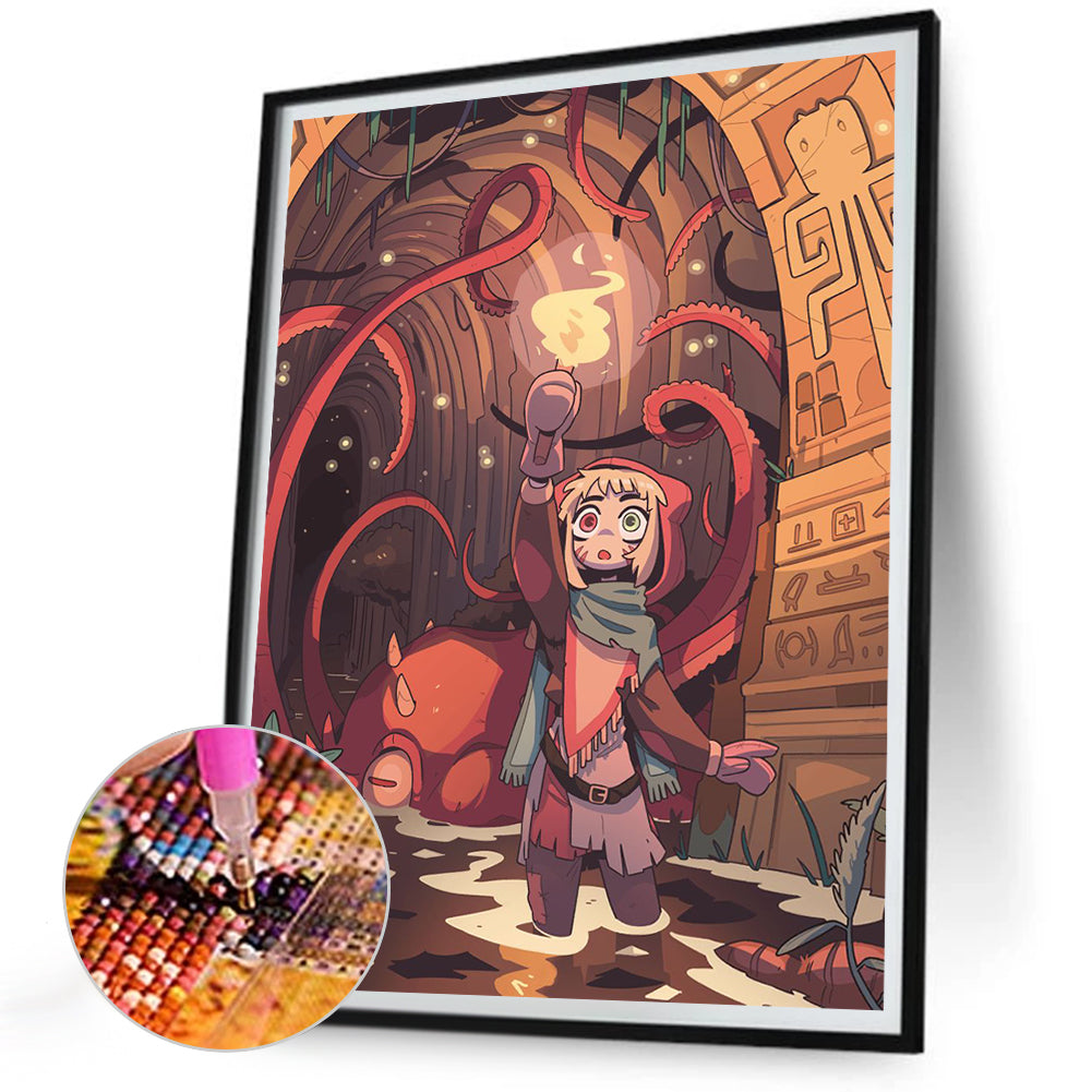 Anime Girl - Full Round Drill Diamond Painting 30*40CM