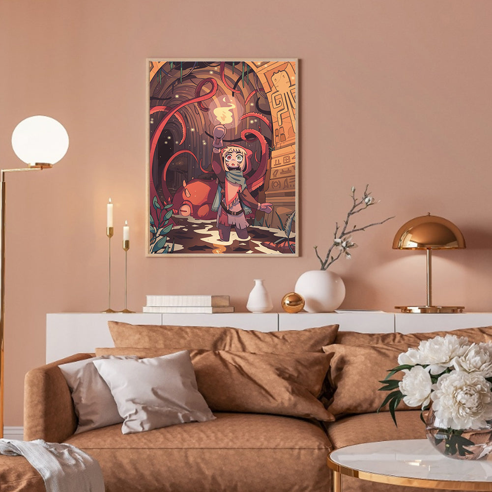 Anime Girl - Full Round Drill Diamond Painting 30*40CM