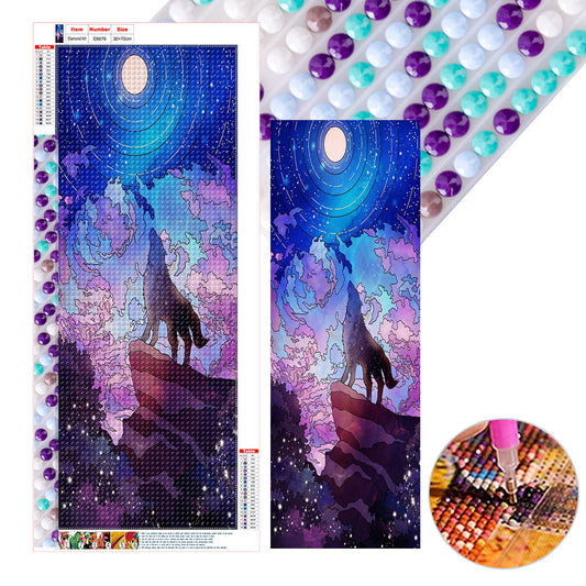 Wolf - Full Round Drill Diamond Painting 30*70CM