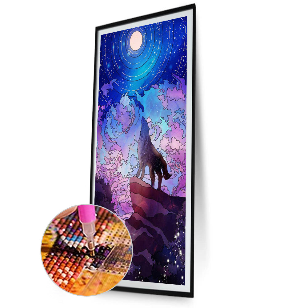 Wolf - Full Round Drill Diamond Painting 30*70CM
