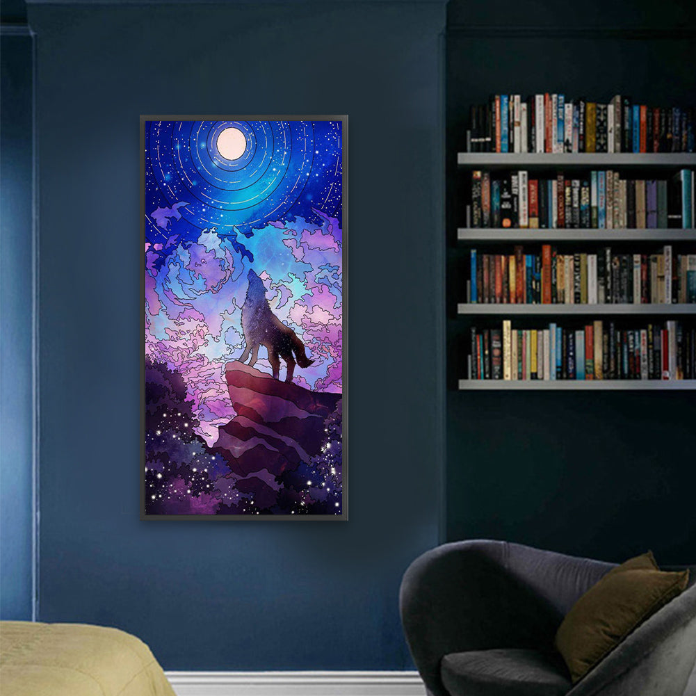 Wolf - Full Round Drill Diamond Painting 30*70CM