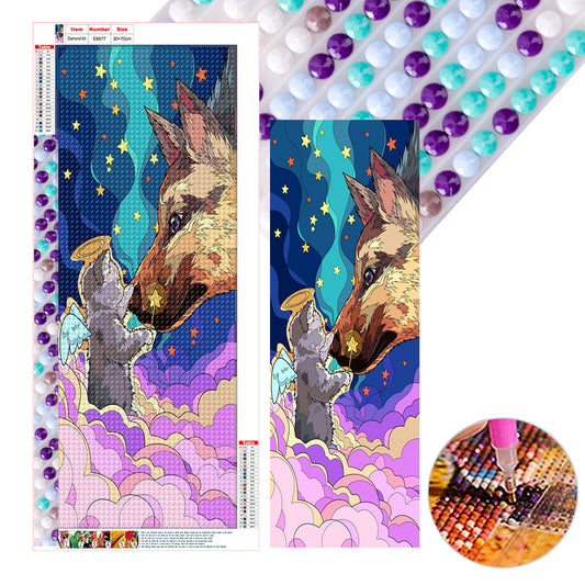 Wolf - Full Round Drill Diamond Painting 30*70CM