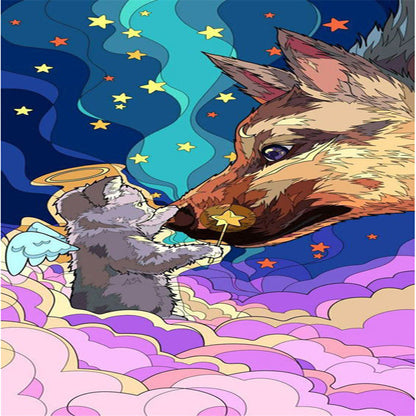 Wolf - Full Round Drill Diamond Painting 30*70CM