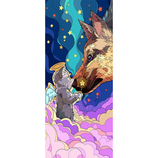 Wolf - Full Round Drill Diamond Painting 30*70CM