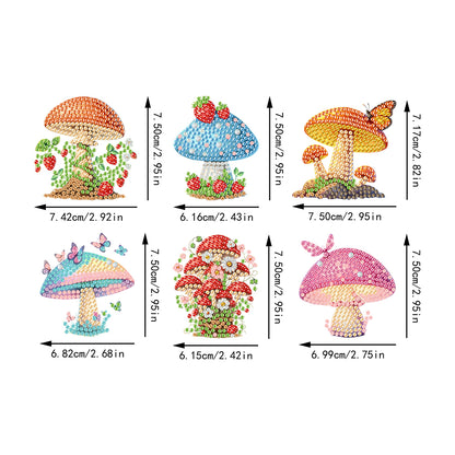 6Pcs Acrylic Cats Diamond Art Fridge Magnet Diamond Painting Refrigerator Magnet