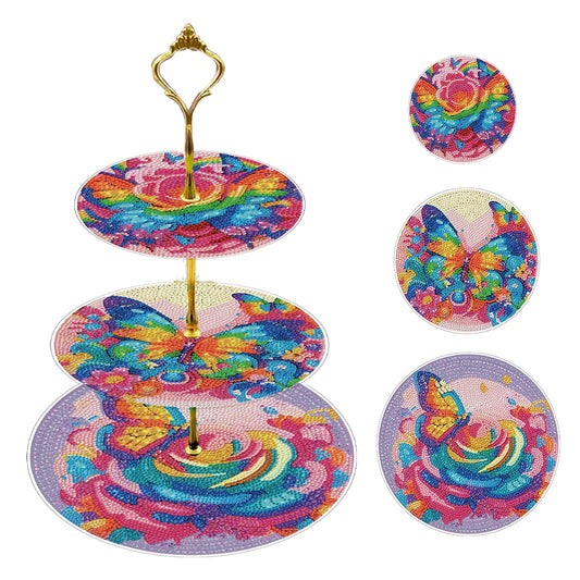 3 Tier Animal Crystal Display Rack Kit 5D DIY Shelf Art Craft Set for Home Decor