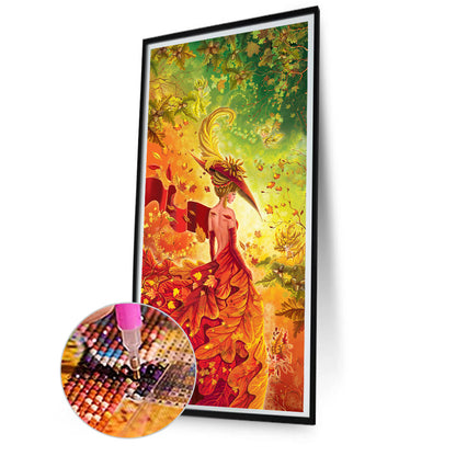 Nature Girl - Full AB Round Drill Diamond Painting 40*80CM