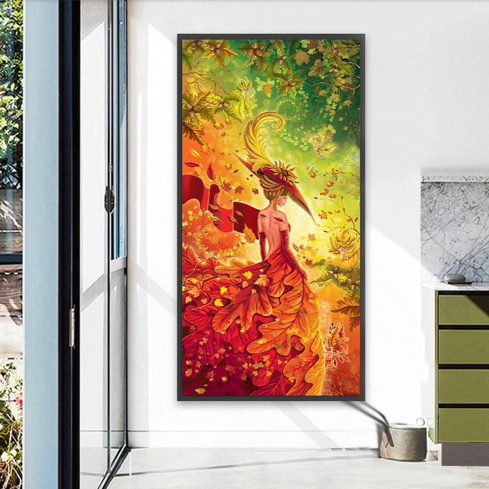 Nature Girl - Full AB Round Drill Diamond Painting 40*80CM