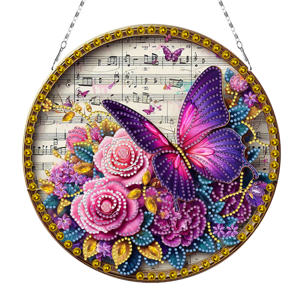 Sunflower DIY Diamond Art Pendant Kit Diamond Painting Door Sign for Wall Window
