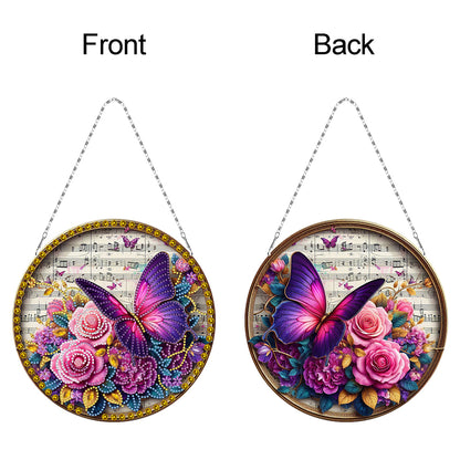 Sunflower DIY Diamond Art Pendant Kit Diamond Painting Door Sign for Wall Window