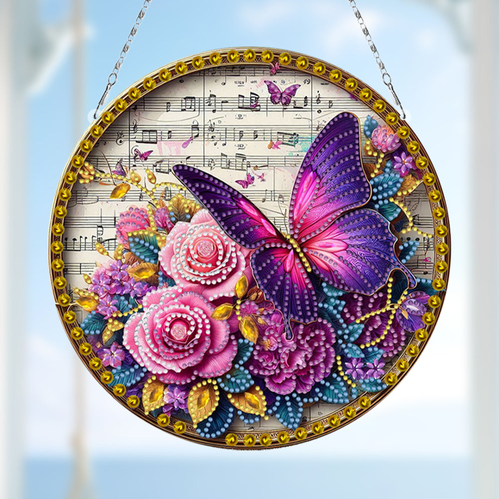 Sunflower DIY Diamond Art Pendant Kit Diamond Painting Door Sign for Wall Window