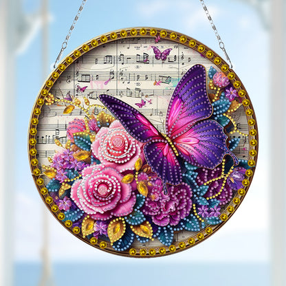 Sunflower DIY Diamond Art Pendant Kit Diamond Painting Door Sign for Wall Window