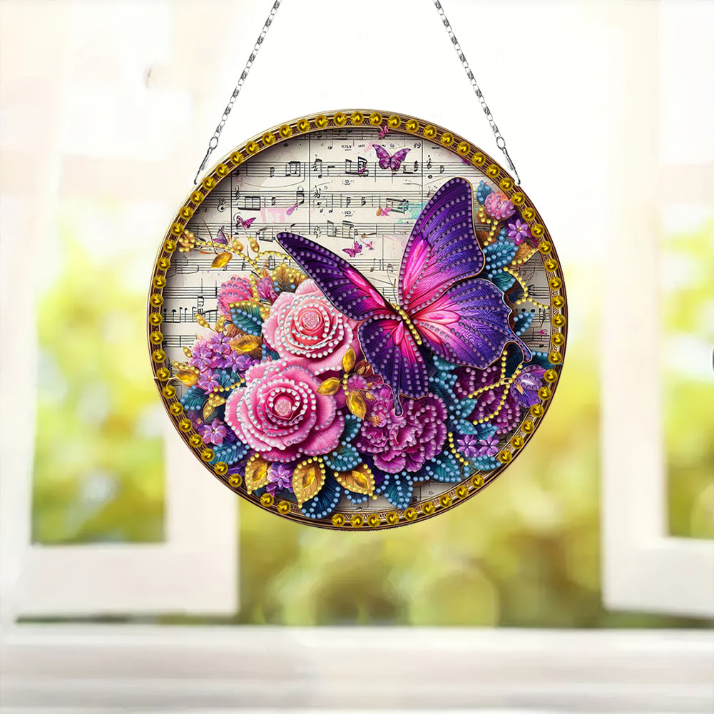 Sunflower DIY Diamond Art Pendant Kit Diamond Painting Door Sign for Wall Window
