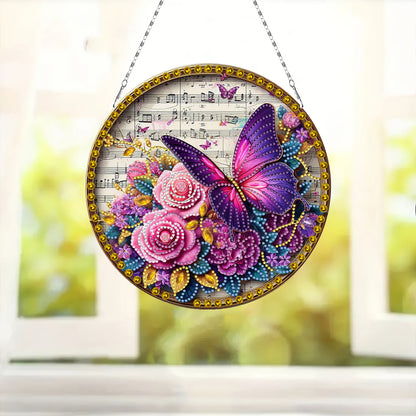 Sunflower DIY Diamond Art Pendant Kit Diamond Painting Door Sign for Wall Window