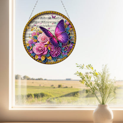 Sunflower DIY Diamond Art Pendant Kit Diamond Painting Door Sign for Wall Window
