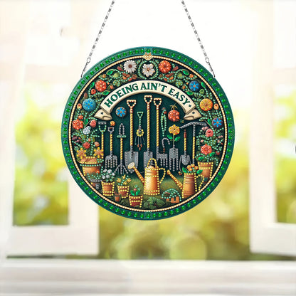 Sunflower DIY Diamond Art Pendant Kit Diamond Painting Door Sign for Wall Window