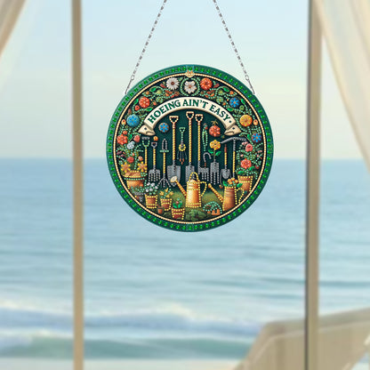 Sunflower DIY Diamond Art Pendant Kit Diamond Painting Door Sign for Wall Window