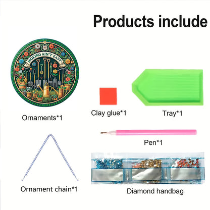 Sunflower DIY Diamond Art Pendant Kit Diamond Painting Door Sign for Wall Window