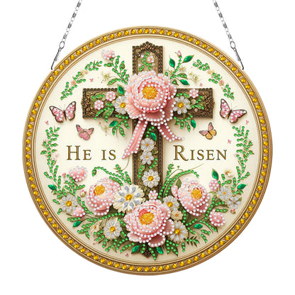 Sunflower DIY Diamond Art Pendant Kit Diamond Painting Door Sign for Wall Window