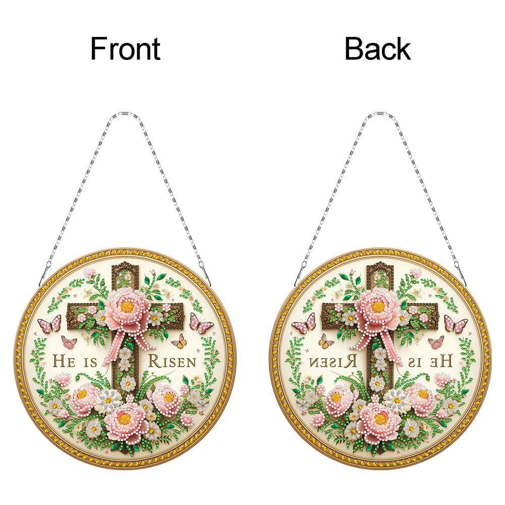 Sunflower DIY Diamond Art Pendant Kit Diamond Painting Door Sign for Wall Window