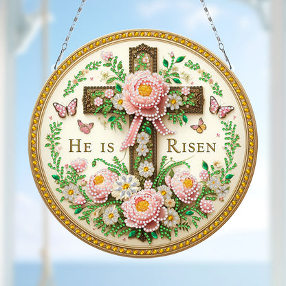 Sunflower DIY Diamond Art Pendant Kit Diamond Painting Door Sign for Wall Window