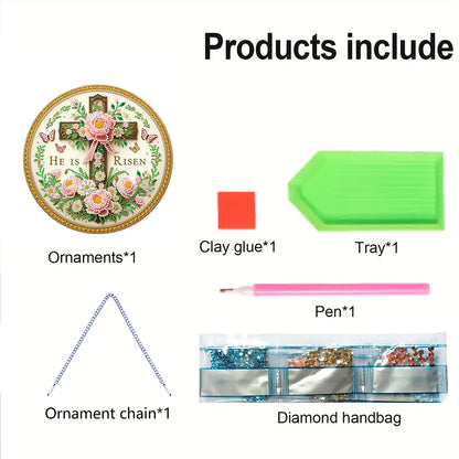 Sunflower DIY Diamond Art Pendant Kit Diamond Painting Door Sign for Wall Window