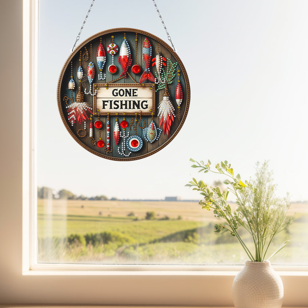 Sunflower DIY Diamond Art Pendant Kit Diamond Painting Door Sign for Wall Window