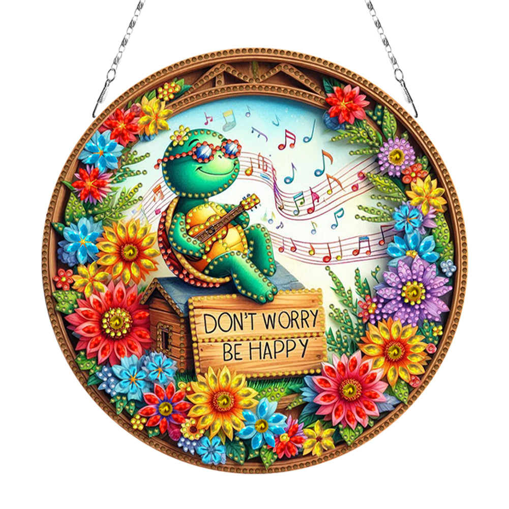 Sunflower DIY Diamond Art Pendant Kit Diamond Painting Door Sign for Wall Window