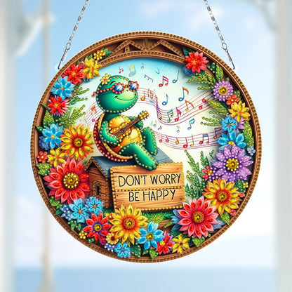 Sunflower DIY Diamond Art Pendant Kit Diamond Painting Door Sign for Wall Window