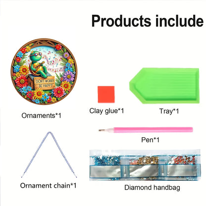 Sunflower DIY Diamond Art Pendant Kit Diamond Painting Door Sign for Wall Window