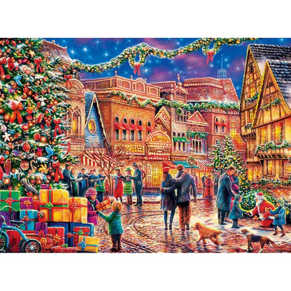 Busy Street Scene - Full Round Drill Diamond Painting 40*30CM