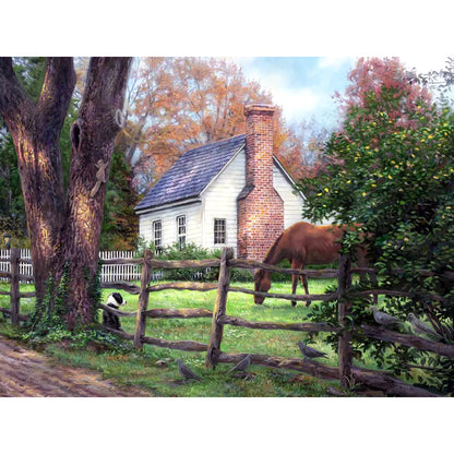 House - Full Round Drill Diamond Painting 40*30CM