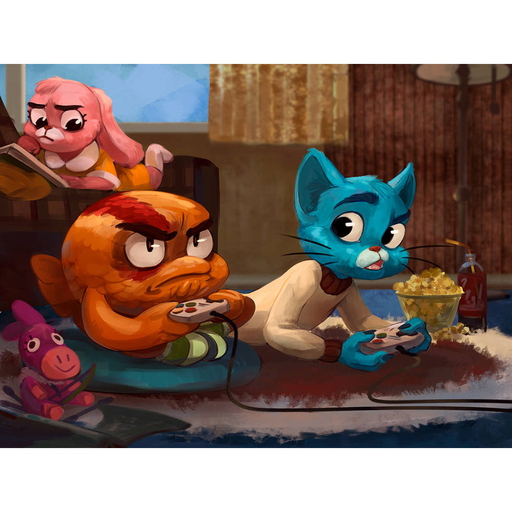 The Amazing World Of Gumball - Full Round Drill Diamond Painting 30*40CM