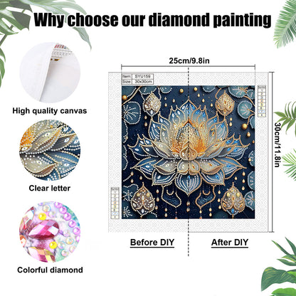 Lotus - Special Shaped Drill Diamond Painting 30*30CM