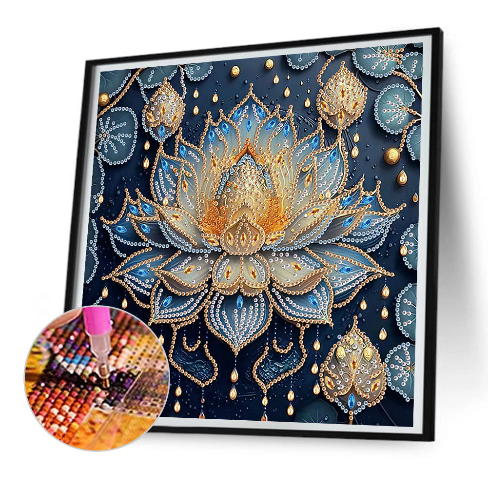 Lotus - Special Shaped Drill Diamond Painting 30*30CM