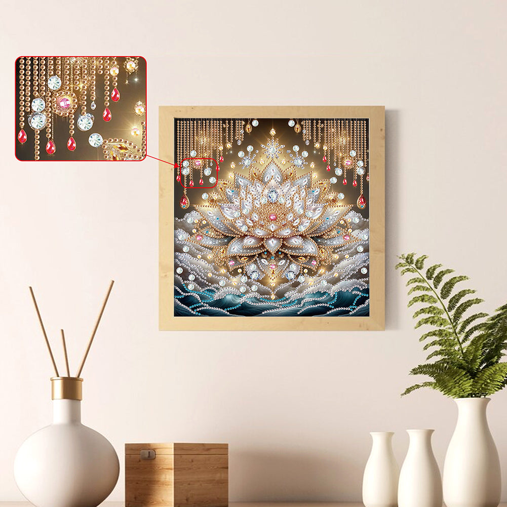 Lotus - Special Shaped Drill Diamond Painting 30*30CM