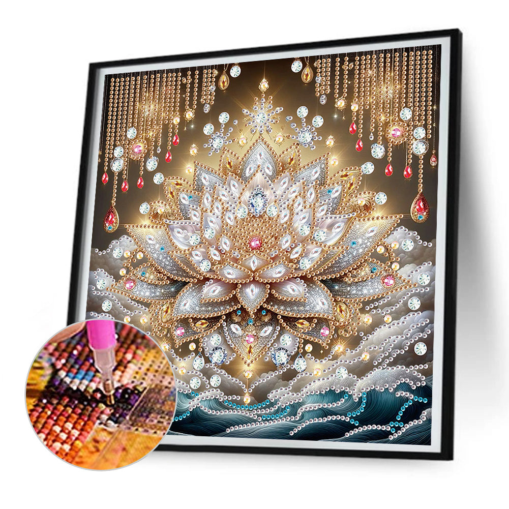 Lotus - Special Shaped Drill Diamond Painting 30*30CM