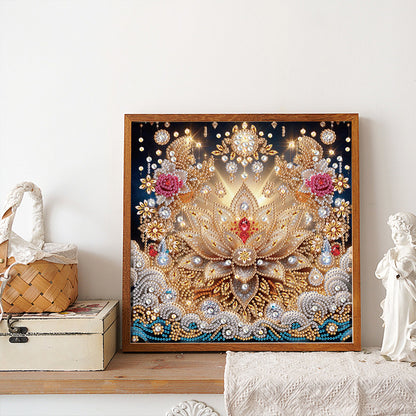 Lotus - Special Shaped Drill Diamond Painting 30*30CM