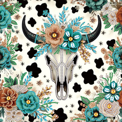 Indian Cow Skull - Special Shaped Drill Diamond Painting 30*30CM