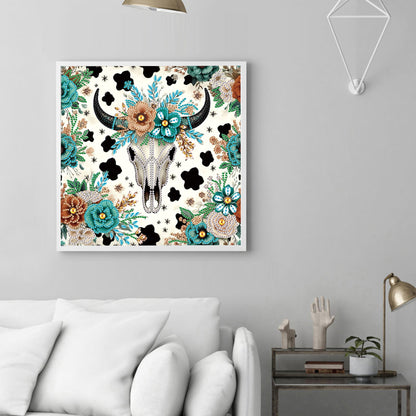 Indian Cow Skull - Special Shaped Drill Diamond Painting 30*30CM