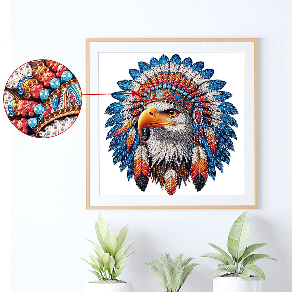 Indian Eagle - Special Shaped Drill Diamond Painting 30*30CM