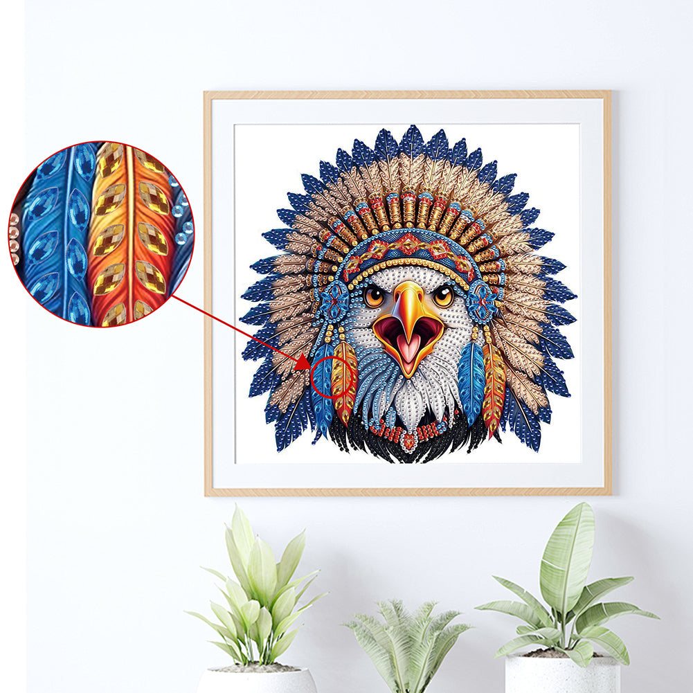Indian Eagle - Special Shaped Drill Diamond Painting 30*30CM