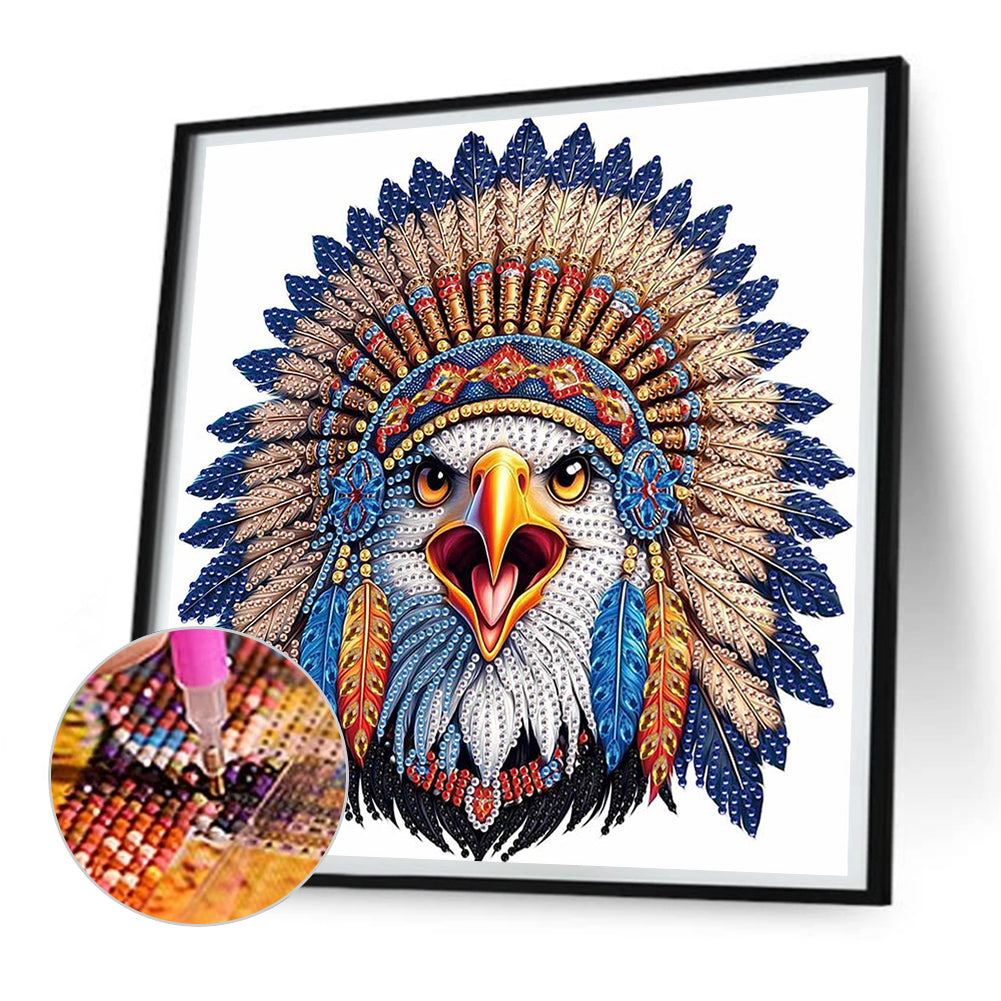 Indian Eagle - Special Shaped Drill Diamond Painting 30*30CM
