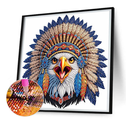 Indian Eagle - Special Shaped Drill Diamond Painting 30*30CM