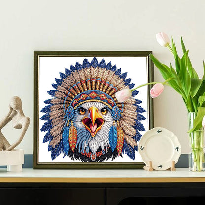Indian Eagle - Special Shaped Drill Diamond Painting 30*30CM