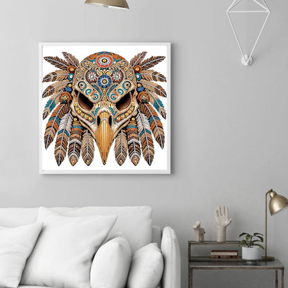 Indian Eagle Skull - Special Shaped Drill Diamond Painting 30*30CM