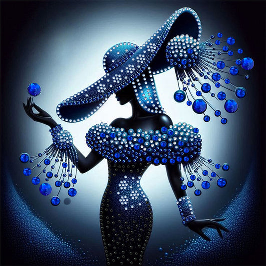 Lady In Elegant Hat - Special Shaped Drill Diamond Painting 30*30CM