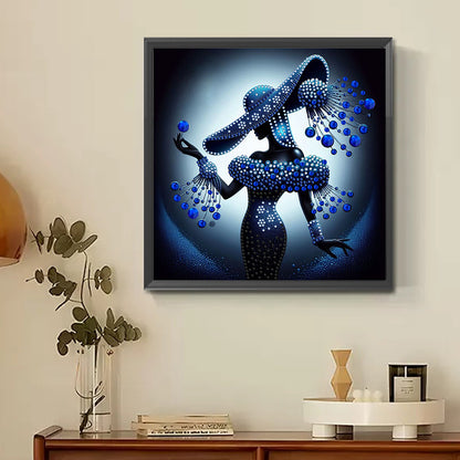 Lady In Elegant Hat - Special Shaped Drill Diamond Painting 30*30CM