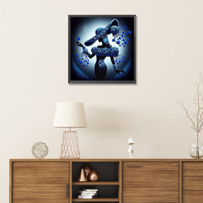 Lady In Elegant Hat - Special Shaped Drill Diamond Painting 30*30CM